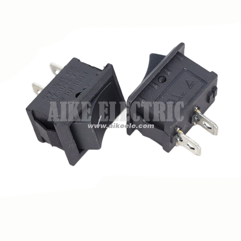 KCD1-101 Ship type rocker switch 15x21mm black 2-speed power button Switch